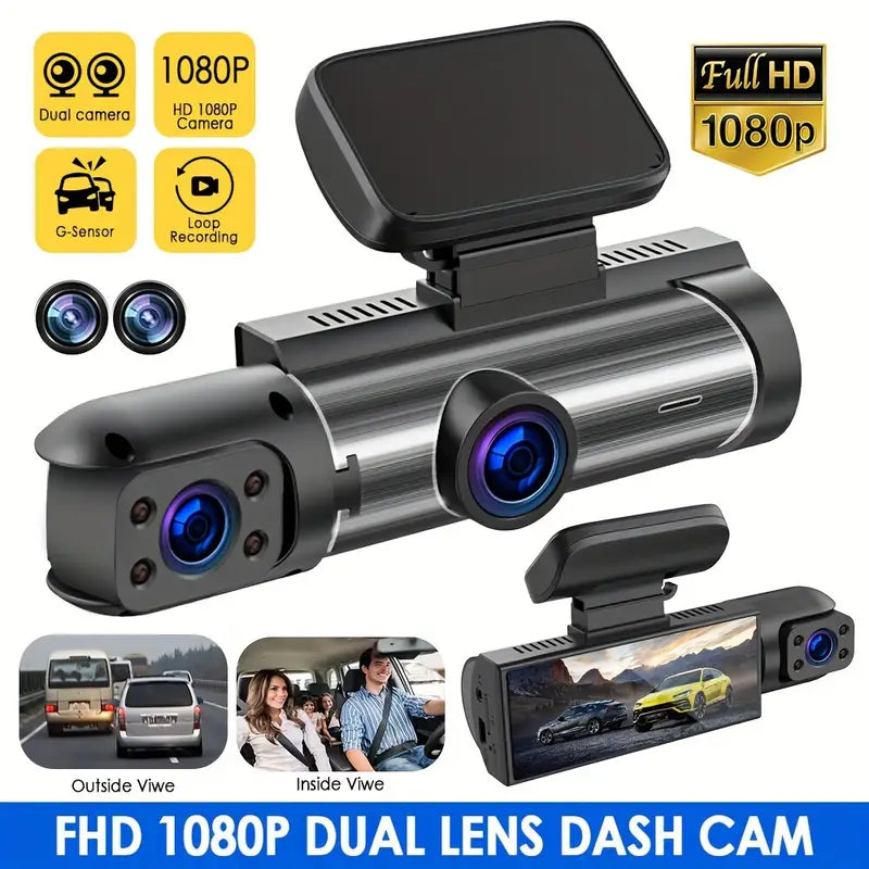 Dvigubas vaizdo registratorius – Full HD 1080P su naktiniu matymu ir 32GB atminties