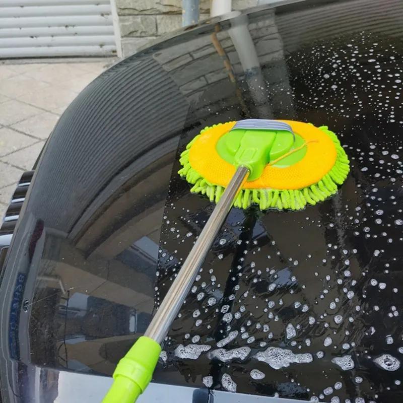 Extendable Chenille Microfiber Car Wash Mop Green