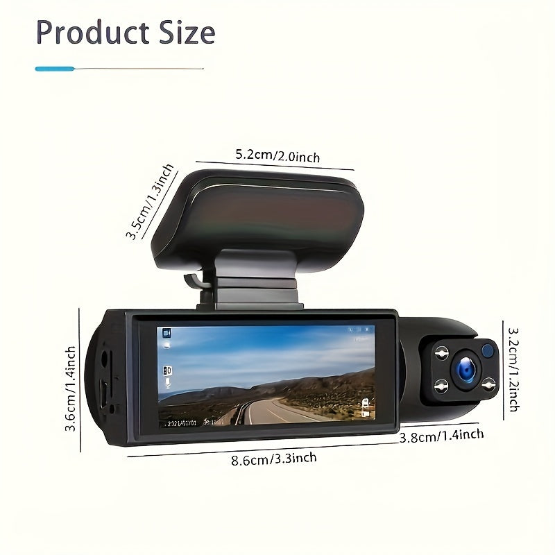 Dash Camera Front And Inside 803cm Dash Cam 1080P G Sensor HD Night Vision Loop Recording Wide Angle Car DVR Without SD Card